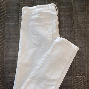 Hollister white skinny jeans